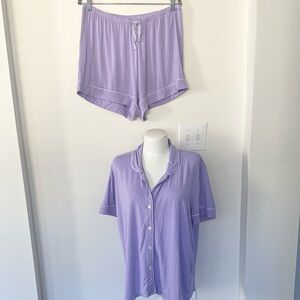 J. Crew Lavender 2Pc Pajama Set L